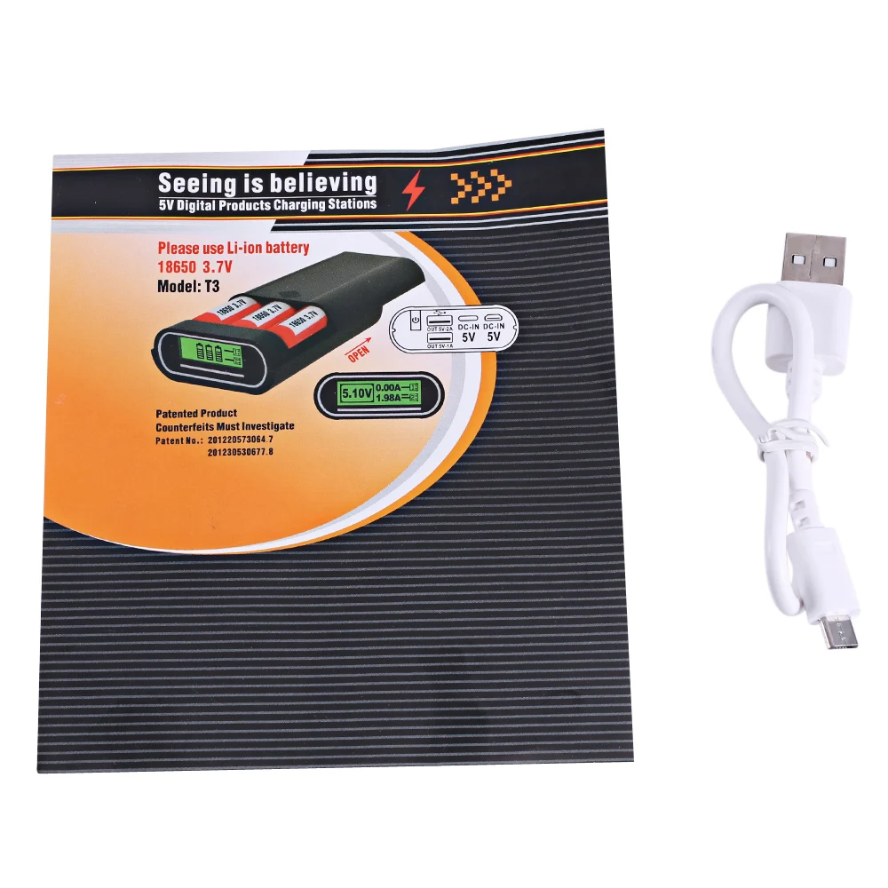 Оригинальный TOMO T3 DIY внешний Смарт аккумулятор 3 х 18650 Li ion батарея микро usb 8 Pin