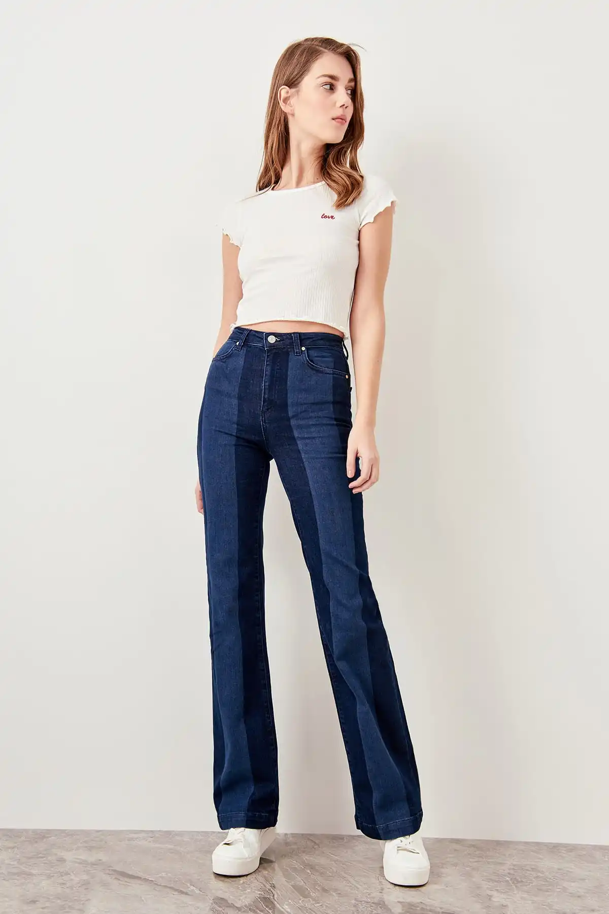 high waist flare jeans