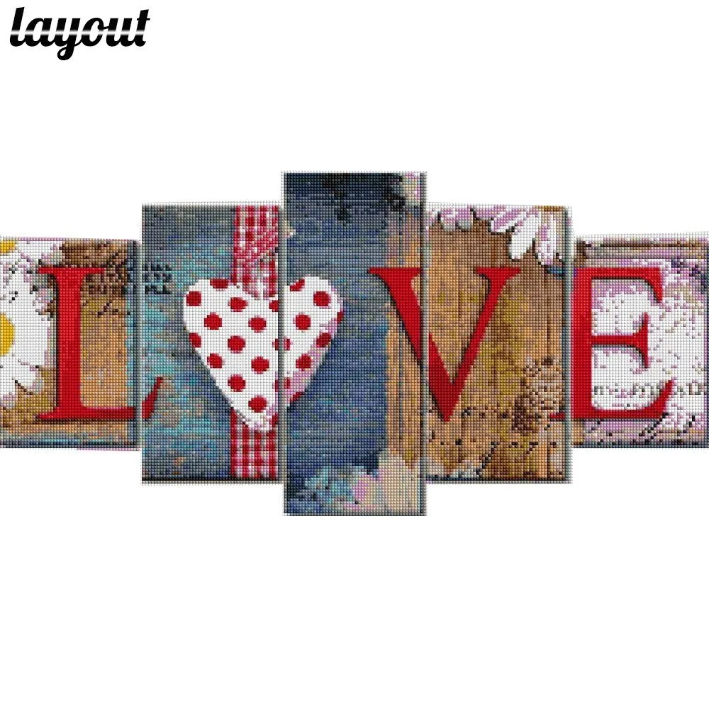 EverShine Diamond Embroidery Home Multi picture Combination Cartoon 5D Painting Full Square Love Picture Of Rhinestones|Алмазная