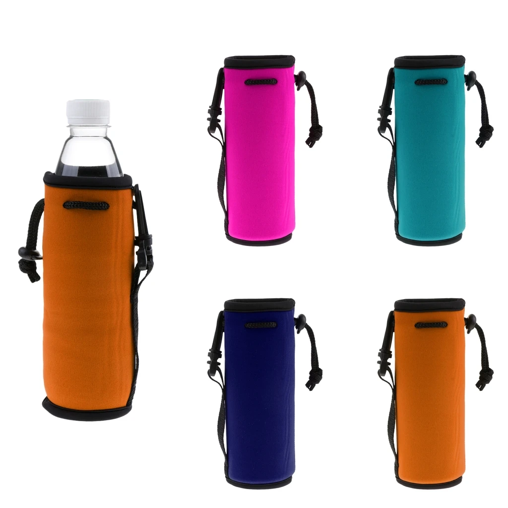 

Water Bottle Holder Carrier Insulated Neoprene Water Bottle Cooler Cover Sleeve Tote Bag for Women Men Outdoor Sports Cycling