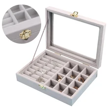 Изысканная дорожная коробочка для украшений для женщин Прямоугольная Упаковка ожерелья кольца серьги Органайзер для хранения дисплей подарочные коробки чехол