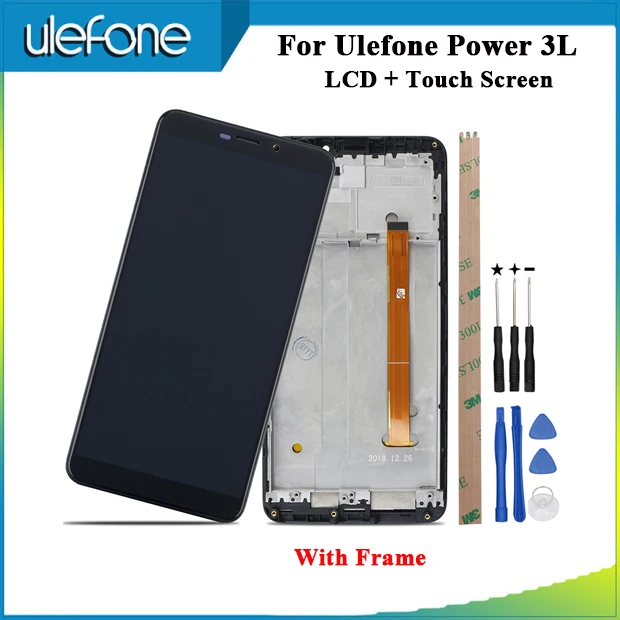 

Ulefone For Ulefone Power 3L LCD Display And Touch Screen With Frame Assembly Replacement For Ulefone Power 3L +Tool + Adhesive