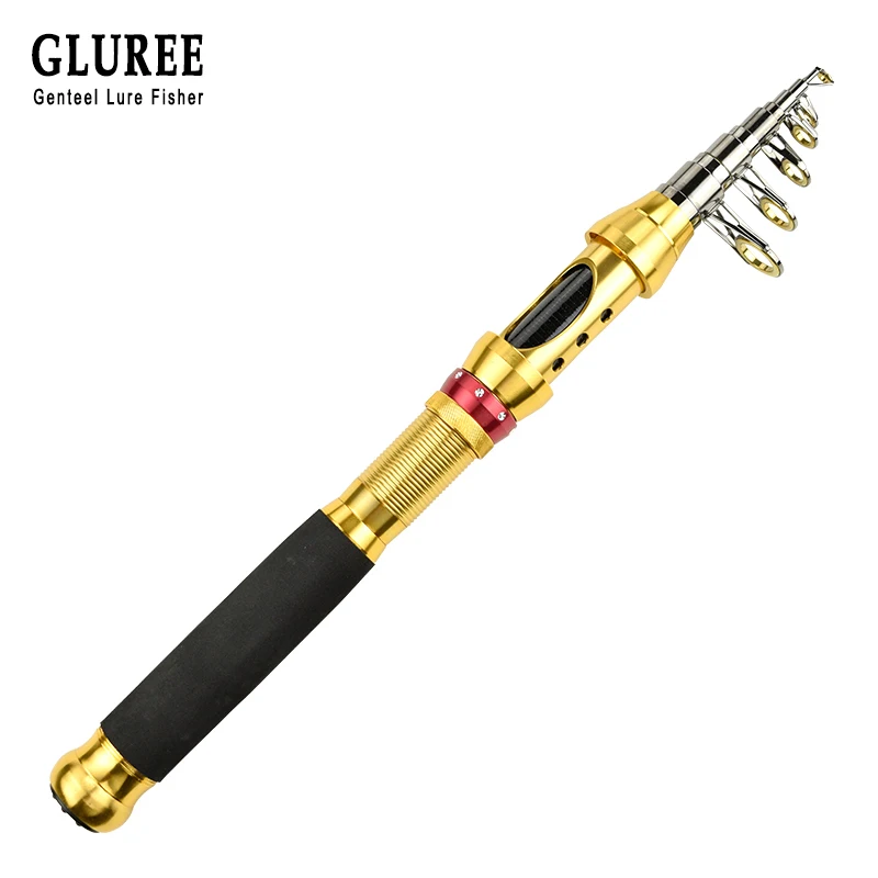 

GLUREE 99% Carbon Portable Telescopic Fishing Rod Spinning Fishing Tackle Super-short Hard Sea Rod 1.5/1.8/2.1/2.4/2.7/3.0/3.6M