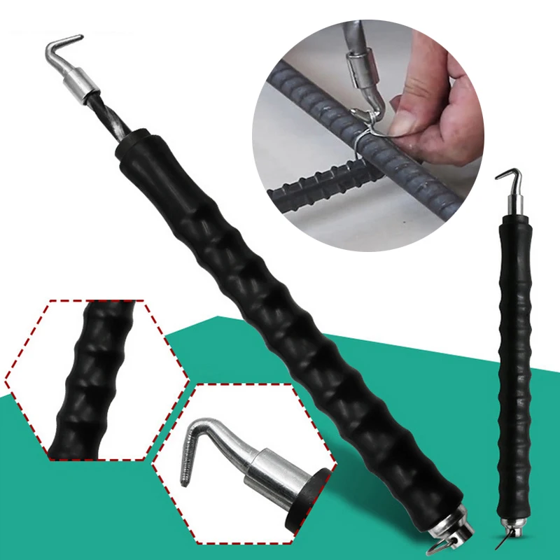 

Portable Steel Bar Binding Hook Semi-Automatic Straight Pull Rebar Hook Wire Pulling Tying Tools Twister Building Tool 306mm