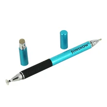 Bolígrafo de pantalla táctil multifunción 3 en 1, lápiz óptico de disco de punta fina de fibra capacitiva de alta precisión Universal para teléfono