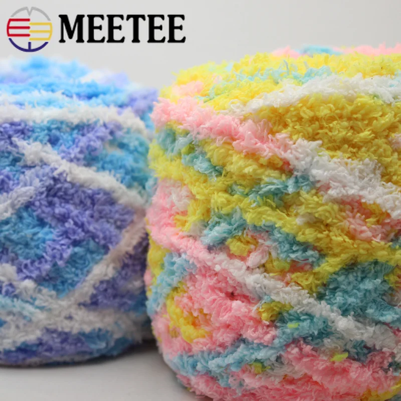 Meetee 2pcs Dyed Coral Velvet Wool Yarn DIY Hand-woven Brooch Needle Children's Jacket Doll Hand-knitted BD309 | Дом и сад