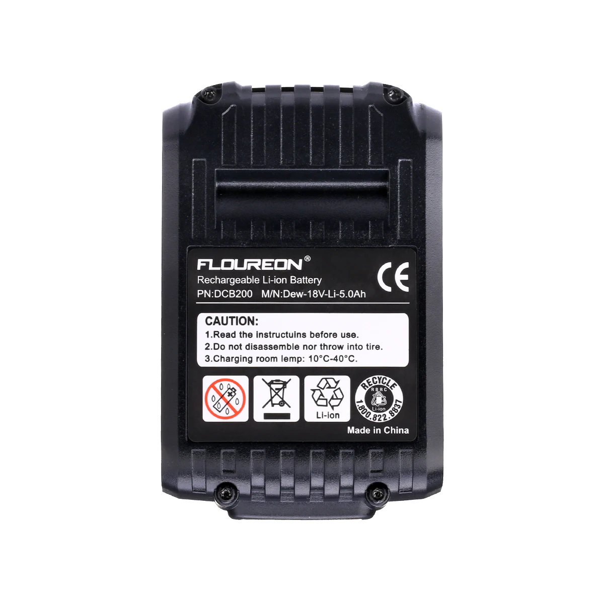 Günstige Floureon 18V 5000mAh Power Werkzeuge Batterie Ersatz akku Li Ion Akku für DeWalt Bohrer DCB200 DCB181 DCB182 DCB184