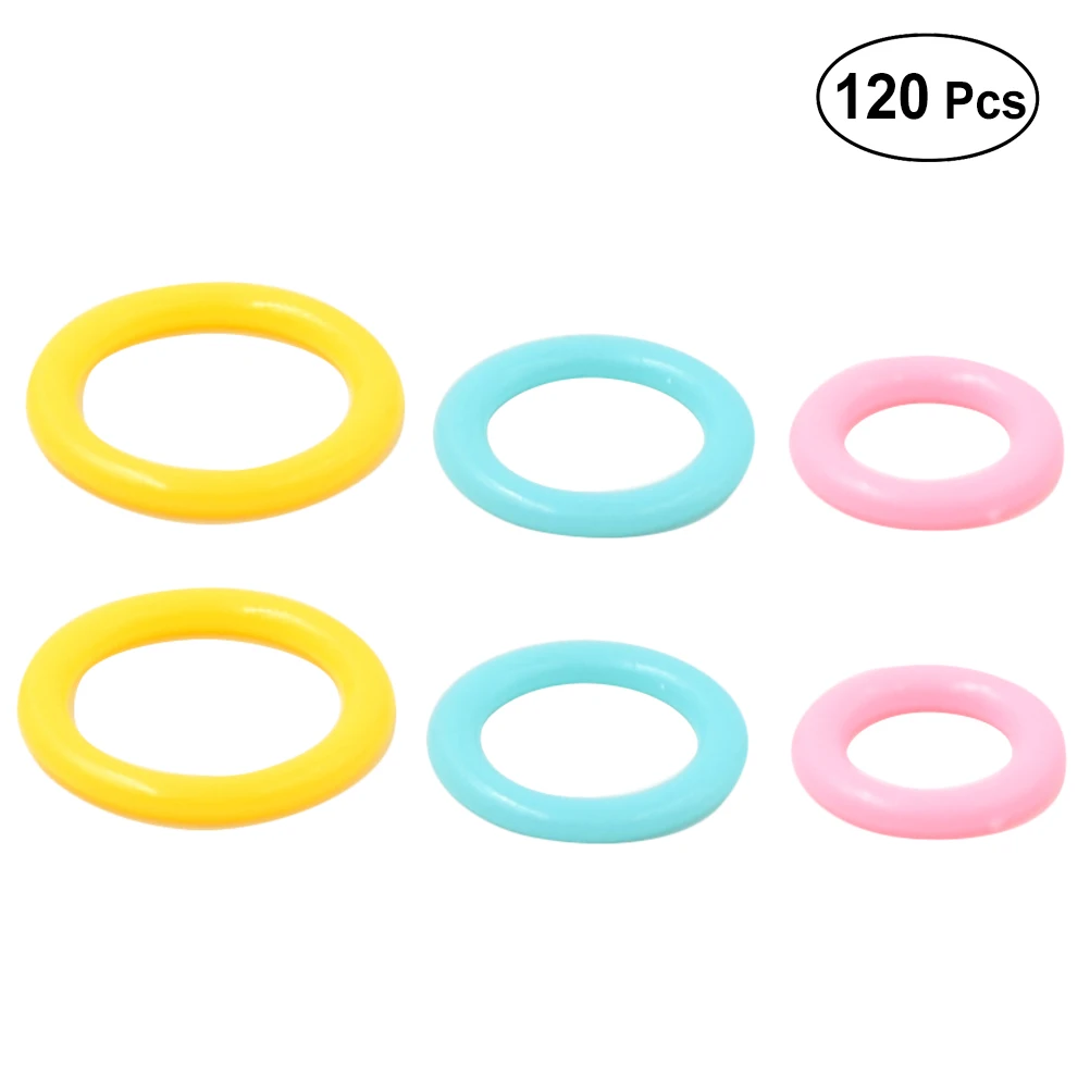 

120pcs Knitting Stitch Durable Colorful Portative Circle Markers Counter Crochet Stitch Needle Clip Pin for Sweater Scarf