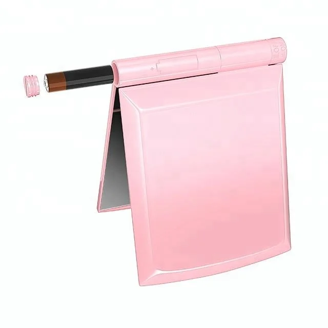 

AJ001 Plastic acrylic makeup mirror with led background light 10X amplify mirror as seen on tv 2018