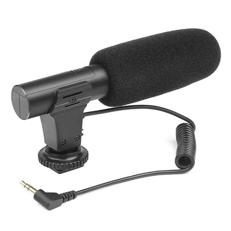 MIC-05 интервью задний полюс емкостный микрофон 3,5 мм Микрофон Разъем для камеры стерео-микрофон видео открытый ПК записывающий микрофон