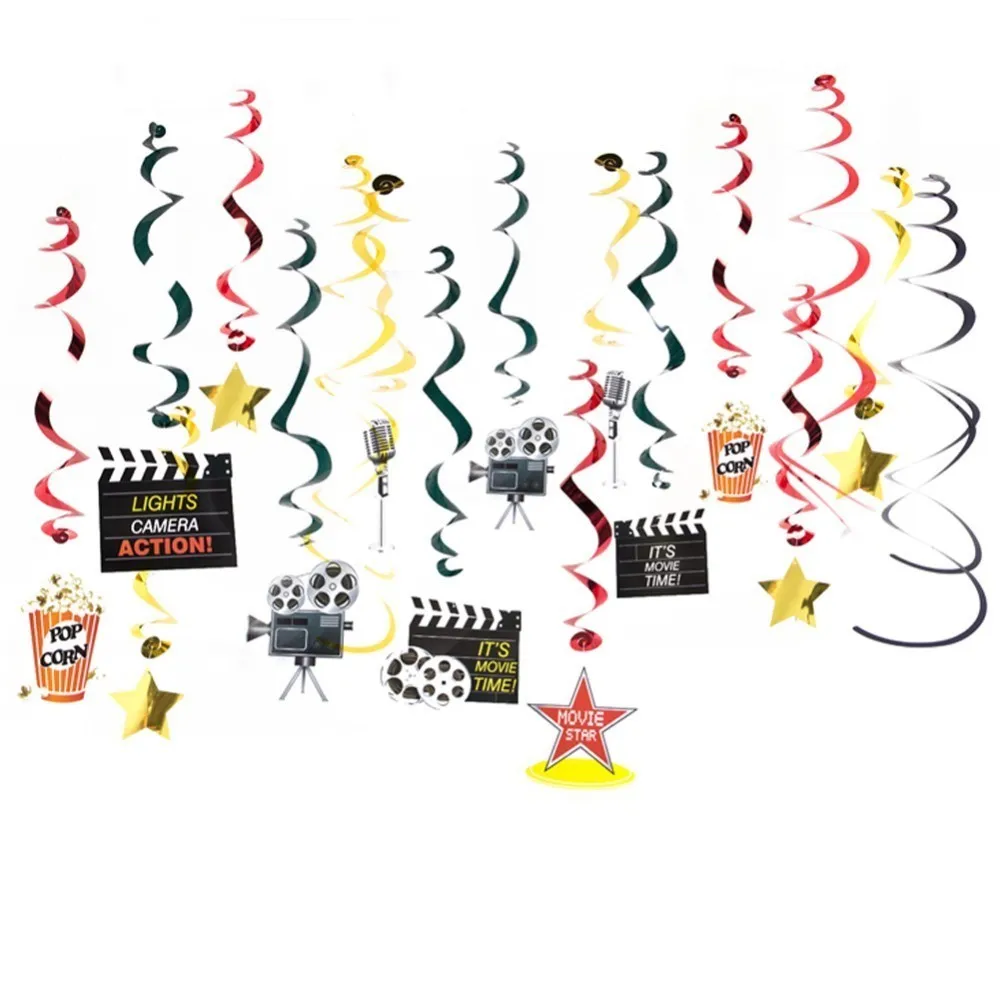 Hollywood Theme Party Supplies Star Clapboard Cutout Hanging