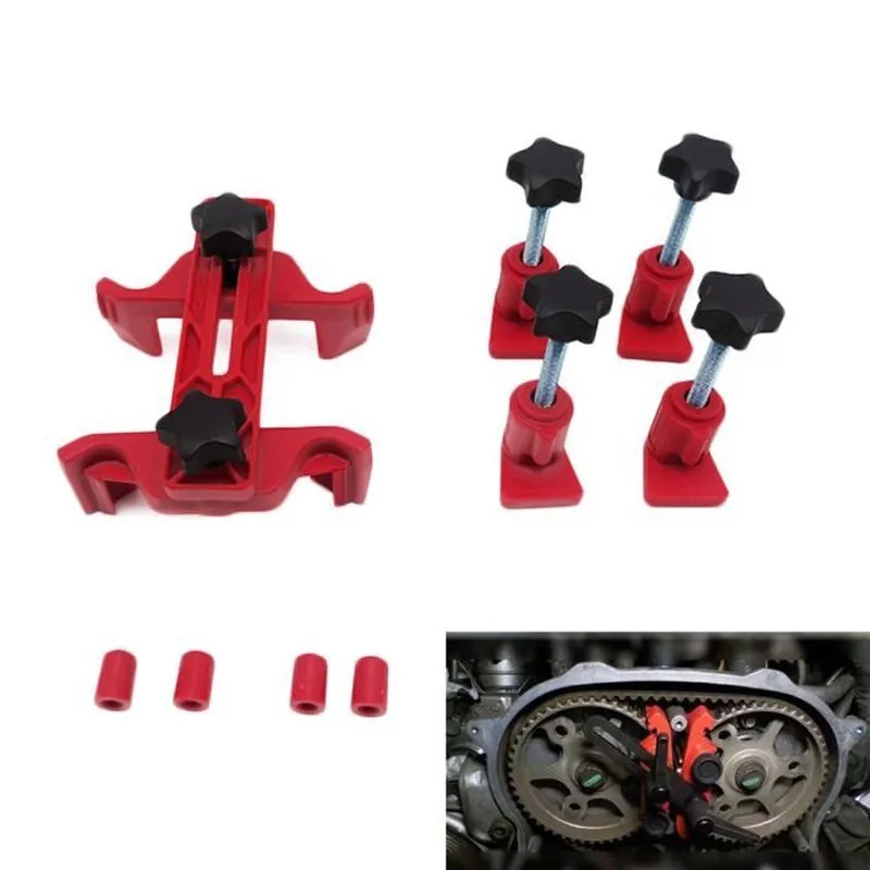 

9 Piece Car Camshaft Sprocket Gear Cam Lock Automatic Double Cam Clamp Camshaft Engine Timing Sprocket Gear Locking Tool Kit