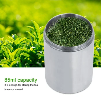 

Sealed Portable Mini 304 Stainless Steel Tea Leaves Seasoning Storing Box Can Kitchen Outdoor Tea Coffee Storage Box