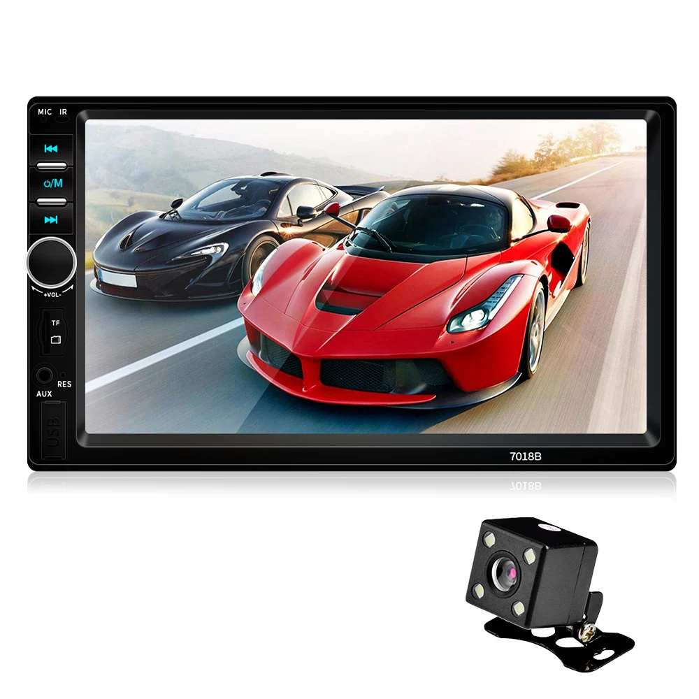 7018B 7 дюймов сенсорный экран автомобильный мультимедийный плеер 2 Din Bluetooth fm-радио