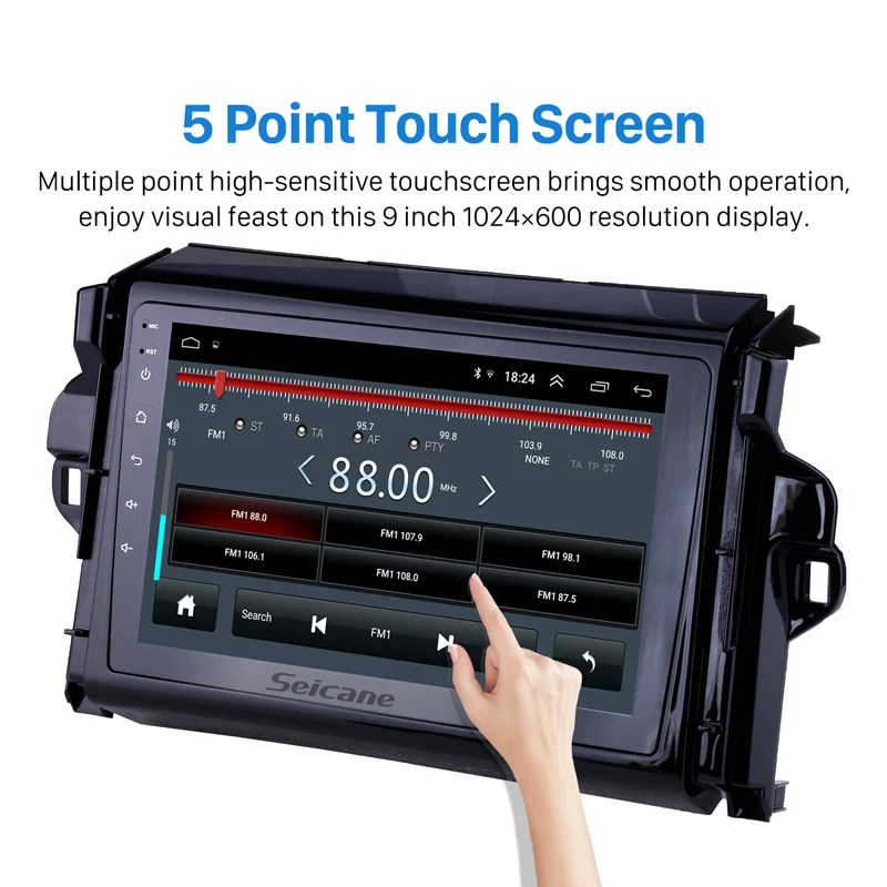 Perfect Seicane 9" Android 8.1 Touchscreen Car Radio GPS Navigation Stereo For 2015-2018 TOYOTA FORTUNER/ COVERT Multimedia Player 1+16G 2 Perfect Seicane 9" Android 8.1 Touchscreen Car Radio GPS Navigation Stereo For 2015-2018 TOYOTA FORTUNER/ COVERT Multimedia Player 1+16G 2