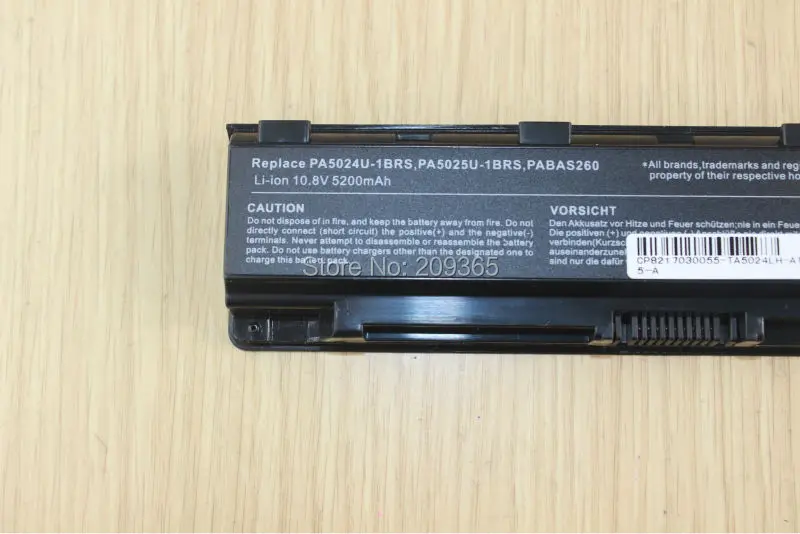 PA5024U 1BRS Аккумулятор для ноутбука Toshiba Satellite C800 C805 C840 C845 C850 L805 L830 L840 L850|battery for toshiba|laptop