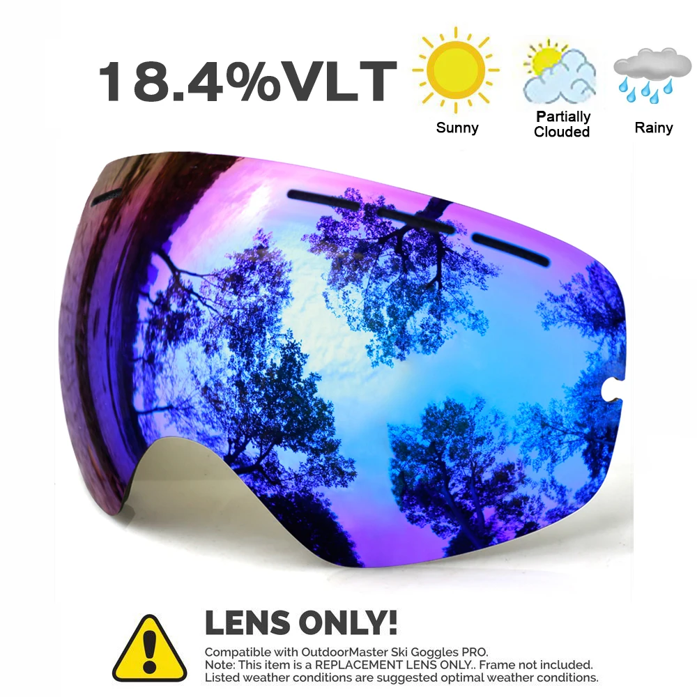 Ski Goggles Winter Snow Sports with Anti-fog for Men Women Youth Skiing Skating mask ONLY LENS