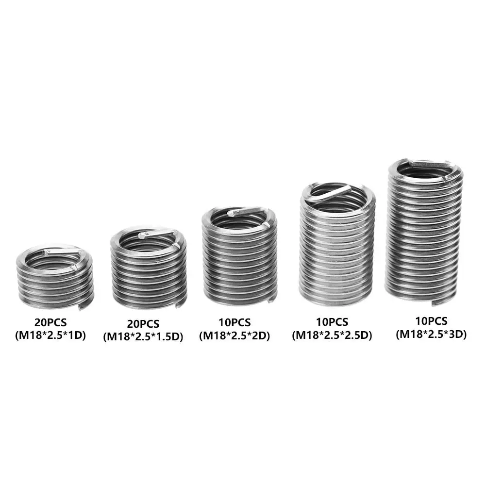 

M18 Stainless Steel SS304 Coiled Wire Helical Screw Thread Inserts New