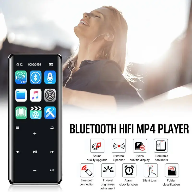 MP4 плеер 16 ГБ 8 ГБ Bluetooth FM сенсорный экран HiFi MP3 TF карта рекордер ручка радио аудио адаптер