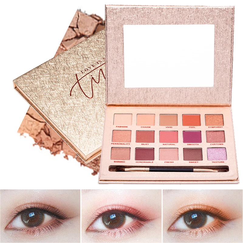 

ICYCHEER 15 Colors Eyeshadow Palette Smoky Matte Shimmer Cosmetics Make Up Eye Shadow Powder Long Lasting Waterproof