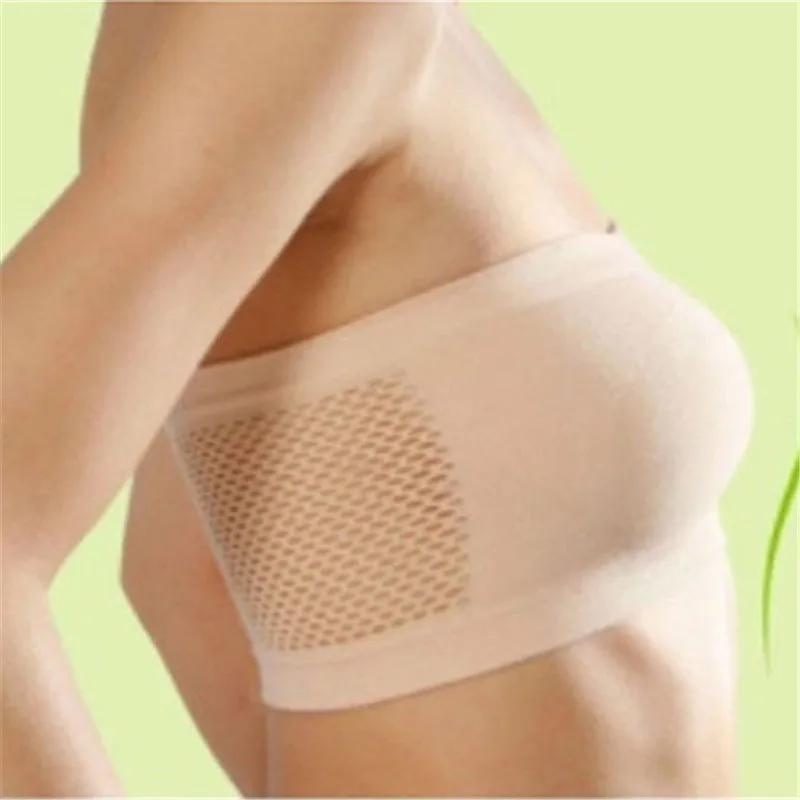 

Hot Sale Women Strapless Seamless Breathable Bandeau Bra 2019 New Sexy Ladies Comfort Top Plain Underwear Seamless Sports Bra