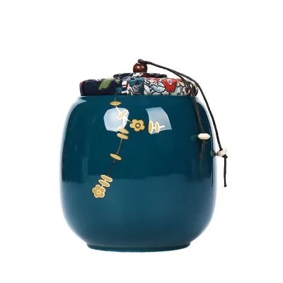 

Jar Household Travel Coffee Storage Box Bottle Canister Seal Craft Classic Tea Caddy Organizer Mini Candy Ceramics Tin