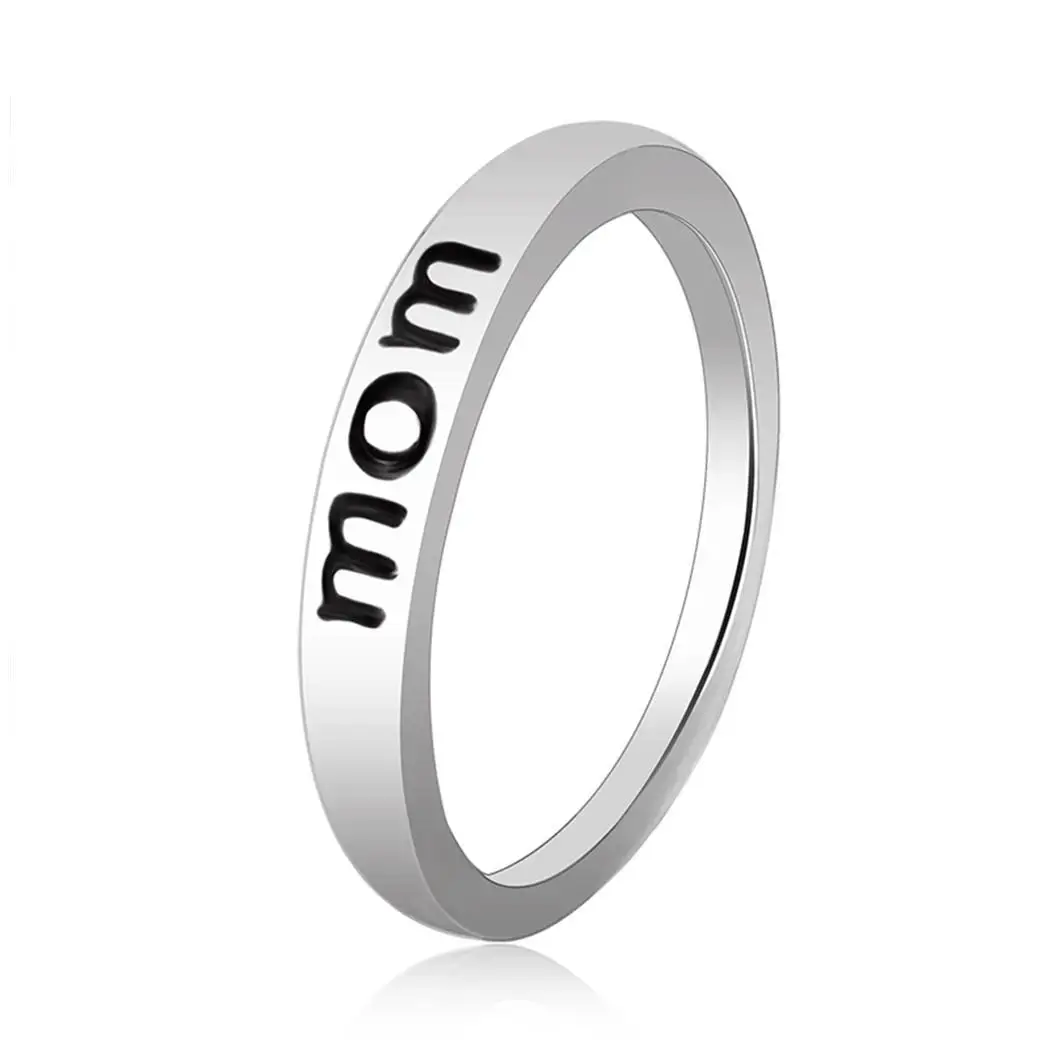 

Ring Fashion Carved Charm Women New Wedding Letters Jewelry Silver Casual