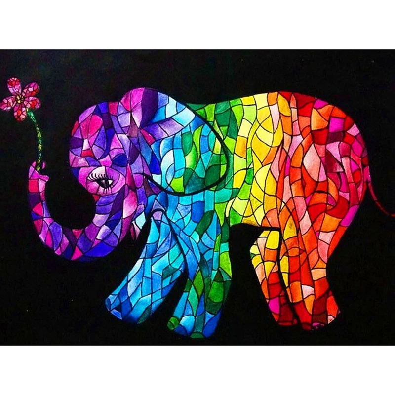 

Diamond Painting New Square Stones Animals Diamond Embroidery Full Display Elephant Home Decoration Rhinestones Pictures