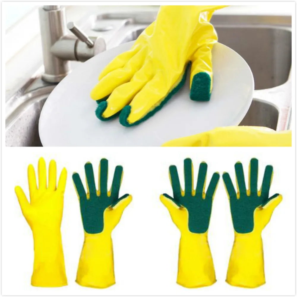 Sponge Gloves For Washing Home Wash up Gloves Garden Kitchen Dish