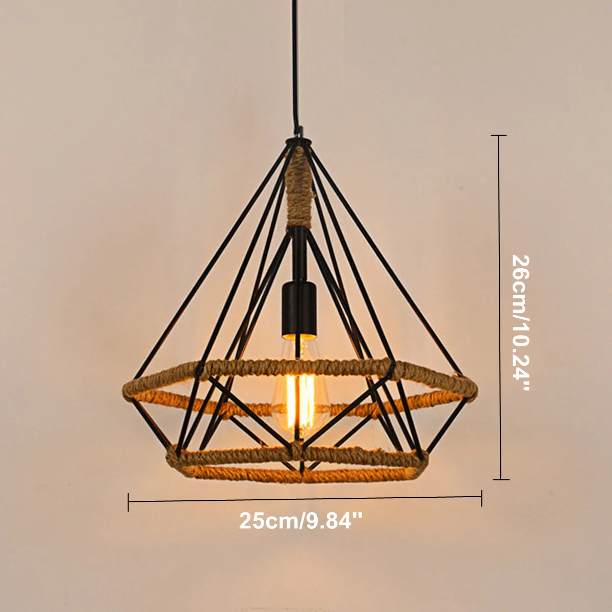 

80cRetro -Creative Diamond Pendant Lamp Lighting Kit Indoor Lighting Living Room Restaurant Decoration