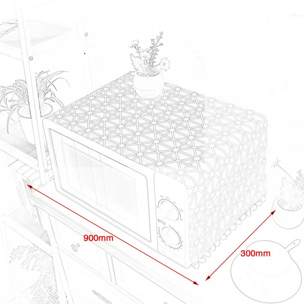Промо-акция! Современный стиль, покрытие для микроволновой печи, Пыленепроницаемый Чехол для микроволновой печи, домашний декор, микроволновое полотенце с мешком для дома
