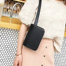 С аллигаторовой текстурой для женщин поясные пакеты кожа PU Регулируемая сумочка на ремне поясная упаковка бумажник чехол для телефона женская сумка для денег