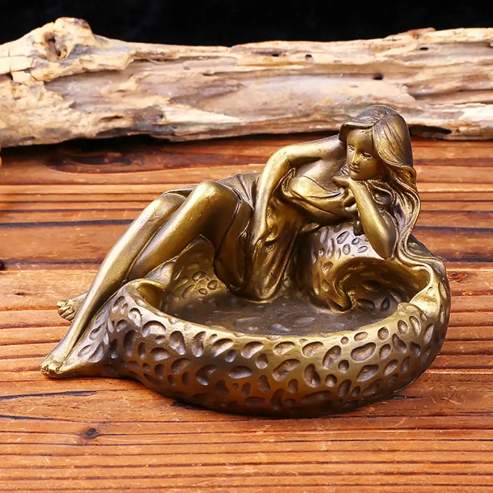 Сексуальная Длинная женская красивая Смола Старинная пепельница для домашнего
