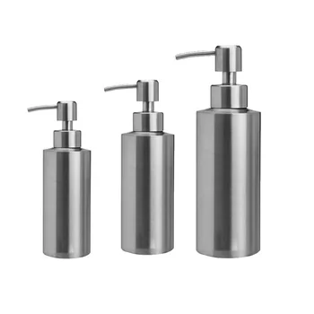 

Stainless Steel Liquid Soap Dispenser Bathroom Shower Pump Lotion Dispenser Bottle Hand Sanitizer Holder for Kitchen Bathroom