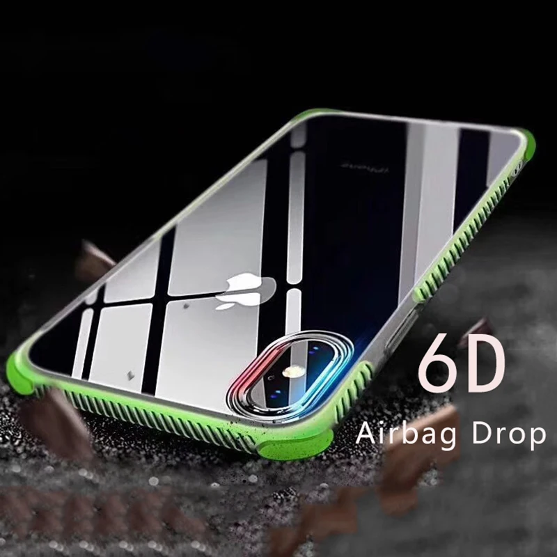 

Candy Color Hybrid Gasbag Anti-knock Phone Case For iPhone XS Max XR XS 6 6S 7 8 Plus X 5 5S SE Transparent Soft TPU Back Cover