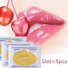 5 шт Золото коллаген Для женщин коллаген для губ маски увлажняющий экстракт увеличивающий бальзам для губ маска для губ Косметика для ухода за кожей лица