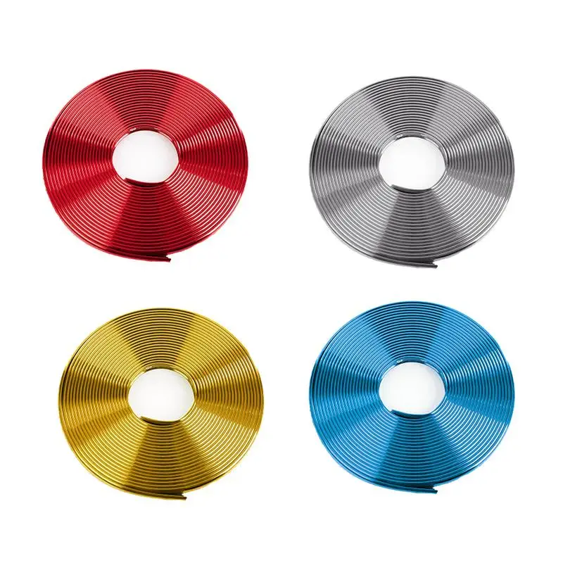 

Car Wheel Decorative Strips Stickers Modified Wheel Protection Ring Modified Plating Decorative Auto Accessories In Car-styling