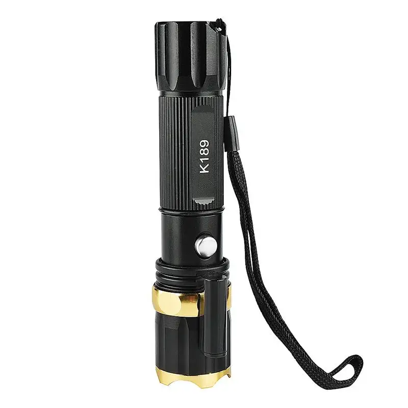 

7000lm Multi-function Aluminum Alloy Rechargeable Flashlight Red Laser Hunting Emergency Flashlight Zoom T6 Camping Powerful