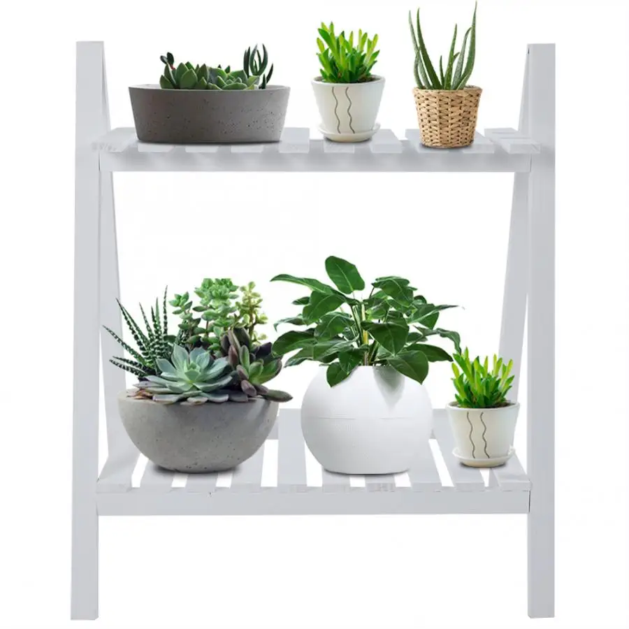 

Wood Flower Stand Plant Shelves Solid Wood Living Room Flower Pot Book Stand Diaplay Shelf Rack Garden Decoration