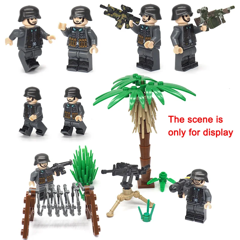 

ww2 Military Boy Special Forcesbuilding Blocks Army Set Assemble Figures Weapons Diy Germany Marine Corps Toy With Legoinglys