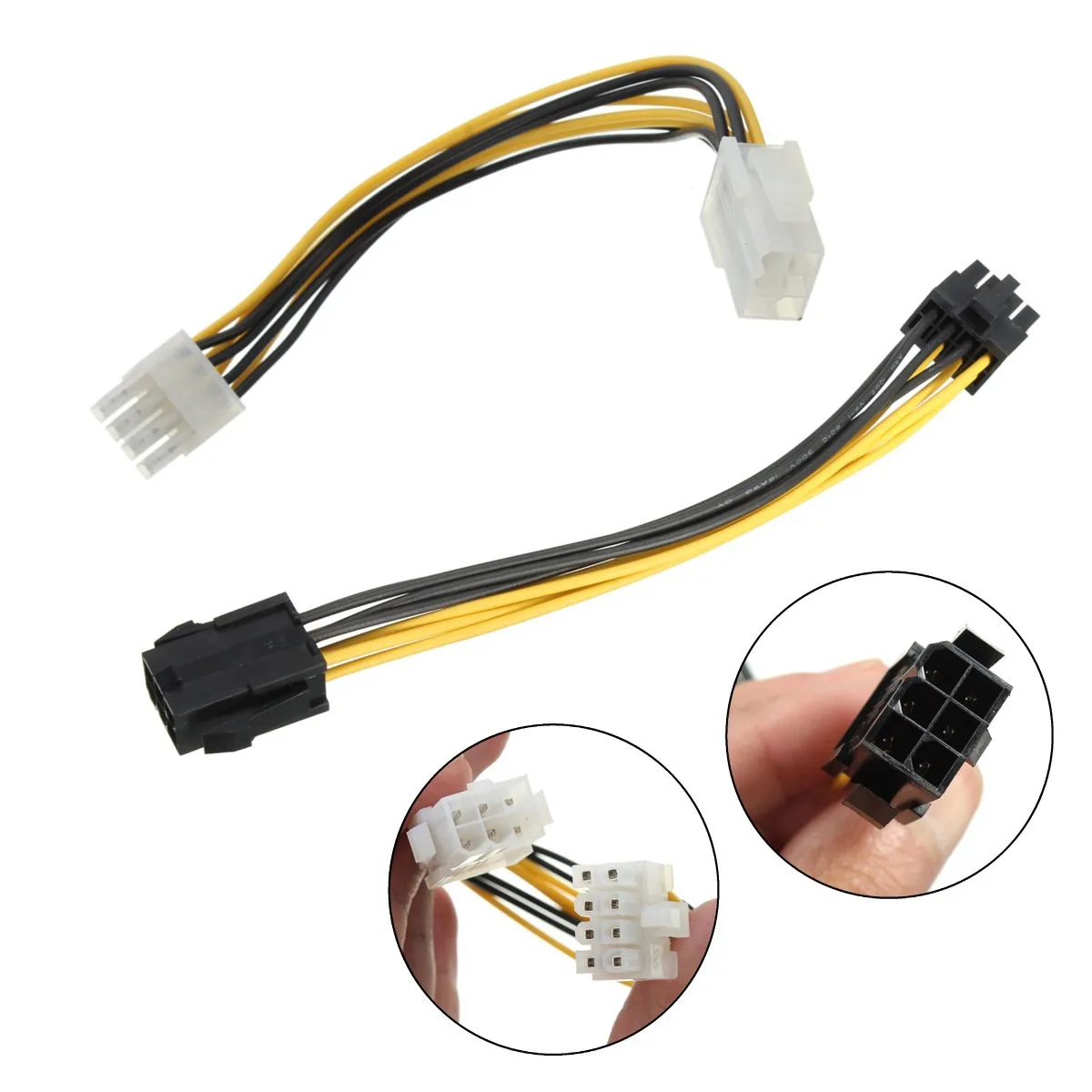 

6Pin to 8Pin PCI Express Power Converter Cable Cord Connector For CPU Video Card Ideal for Video Cards 20cm Length