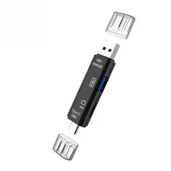 3 в 1 type-c кардридер для Android заголовки OTG расширение Micro USB 3,1 кардридер Прямая доставка #0117