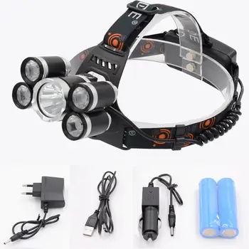 

Powerful A Rechargeable Led Head Lamp T6 Waterproof Led Flashlight Head Torch Light For Out Fishing USB 18650 Headlamps