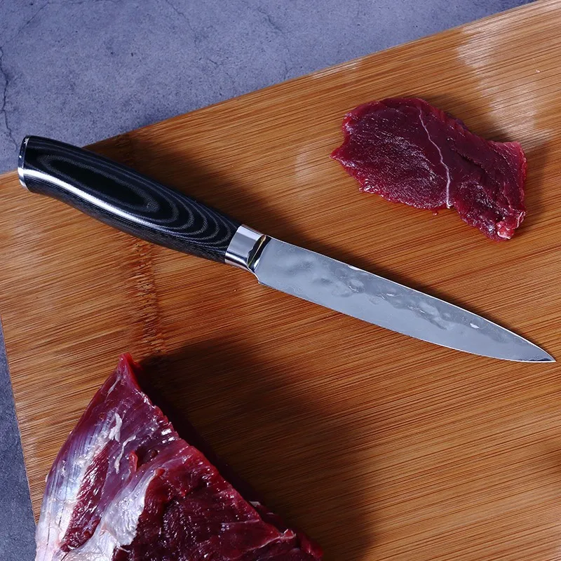 

67 Layers 9CR18Mov Damascus Steel Knife Fruit Knife Vegetable Peeling Grapefruit Bread Slicing Knives