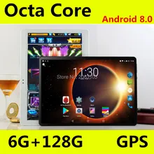 10 Inch tablet Support Youtube Octa Core 6GB RAM 128GB ROM 3G 4G FDD LTE Phone Call Android 8.0 Tablet GPS WIFI 1280X800 IPS Pad