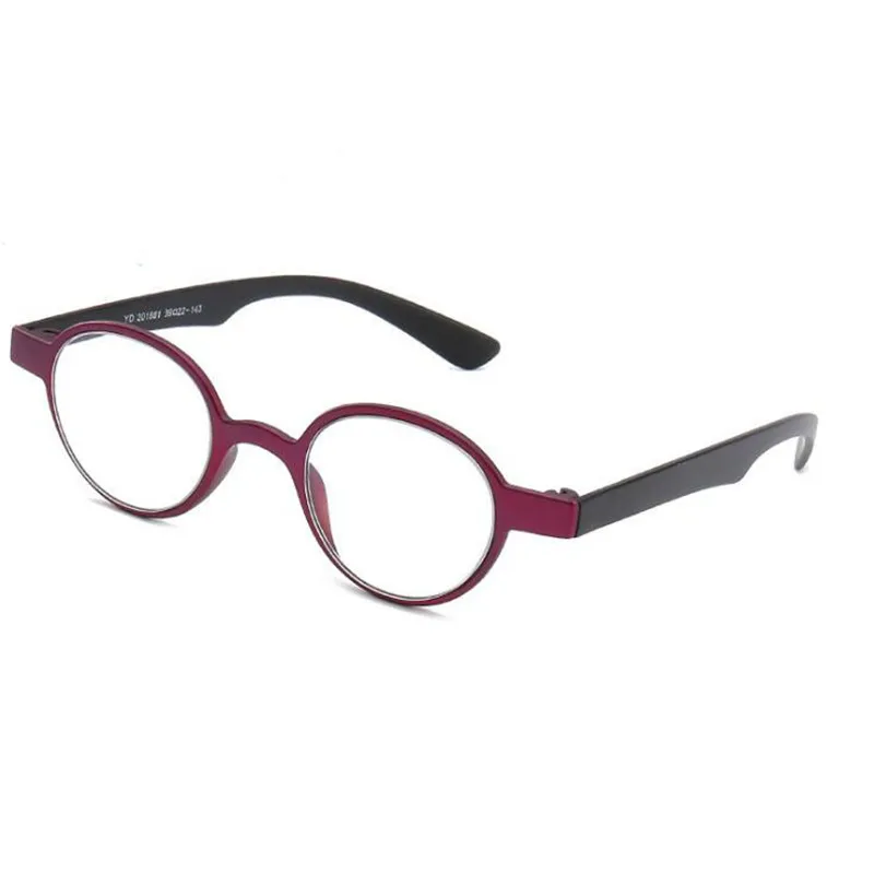 Очки для чтения, Женская мода круглый ультра легкая оправа из поликарбоната удобные покрытая цельной полиуретановой кожей Для Мужчин's Портативный простые очки 1.0To3.5 R068