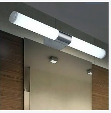 Продвижение светодиодный Зеркало для ванной комнаты из нержавеющей стали фары для спальни стиральная комната свет дуговая линза лампа настенная лампа макияж свет