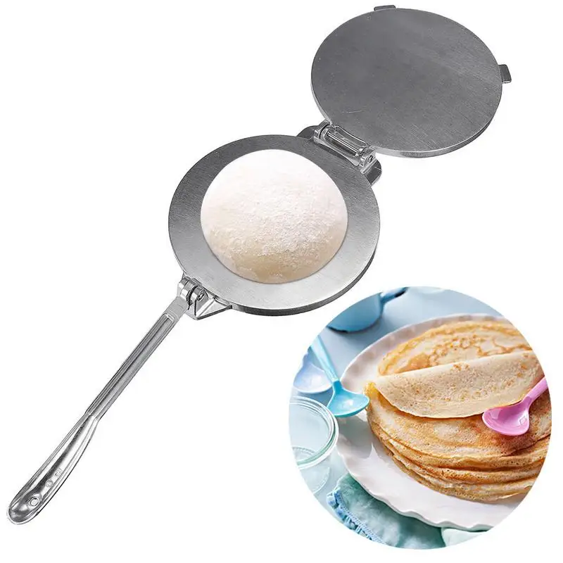 

20cm Tortilla Maker Aluminium Dough Press Heavy Duty Portable Foldable Pastry Tool Restaurant Pizza Making Common Accessories