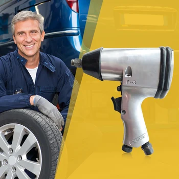 

1/2"Air Impact Wrench Tool Drive Heavy Pneumatic For Car Wheel Repairing Die Cast Aluminum 340N.m High Torque Wrench 4CFM@90PSI