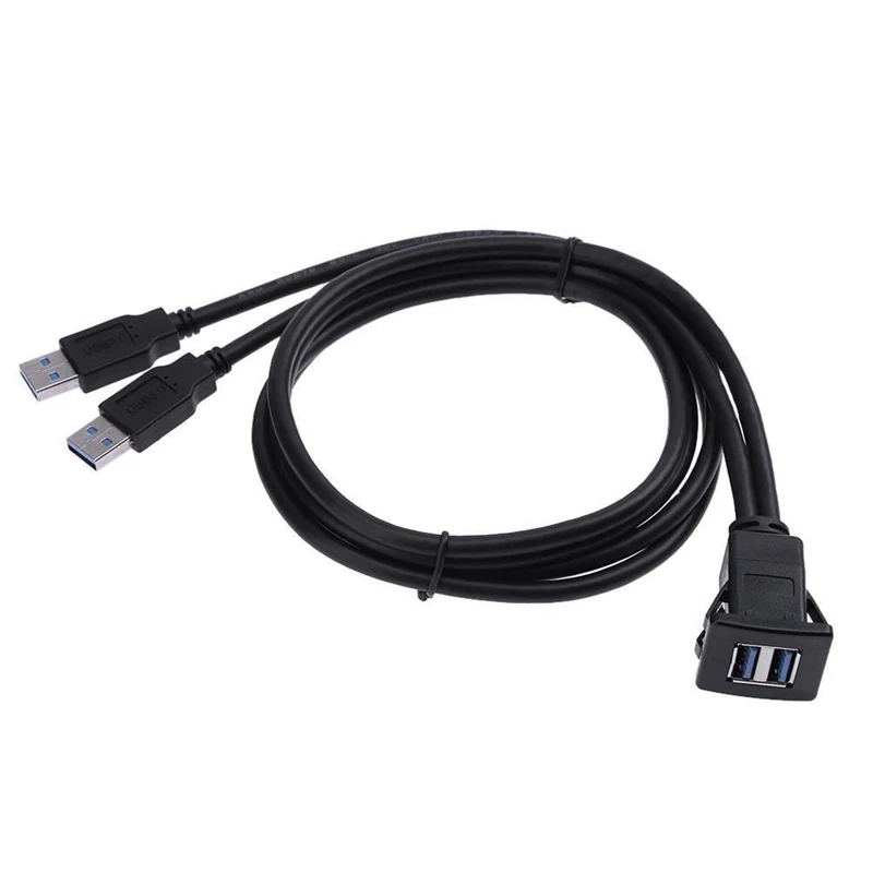 1 м Dual USB 3 0 A Male to Female Car Panel Flush Mount Удлинительный кабель|Кабели HDMI| |